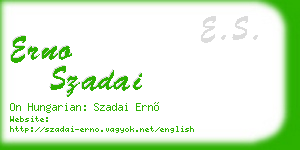 erno szadai business card
